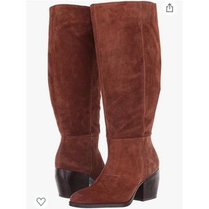 Used like NEW -Naturalizer Suede western inspired Fae tall wide calf boot